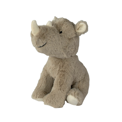Peluche de rinoceronte de tela reciclada para perros