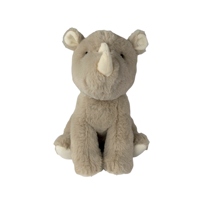 Peluche de rinoceronte de tela reciclada para perros