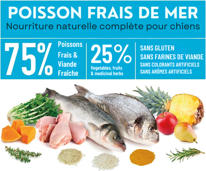 Crocchette semiumide con pesce fresco di mare per cani