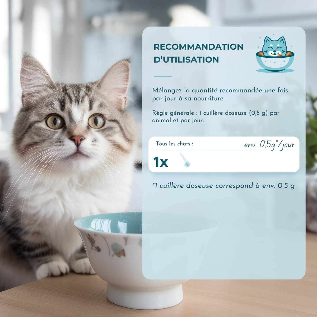 Pflanzliches Darmpulver für Katzen