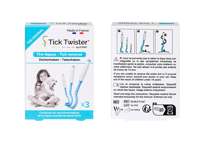 Set di 3 pinze per zecche