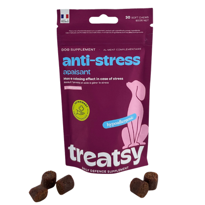 Complemento alimenticio antiestrés para perros