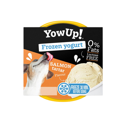Yogur sin lactosa para congelar sabor a tartar de salmón para perros y gatos