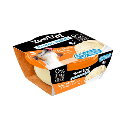 Yogur sin lactosa para congelar sabor a tartar de salmón para perros y gatos