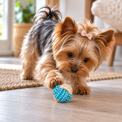 Geflochtener Seilball für kleine Hunde und Katzen