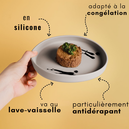 Tigela rasa de silicone