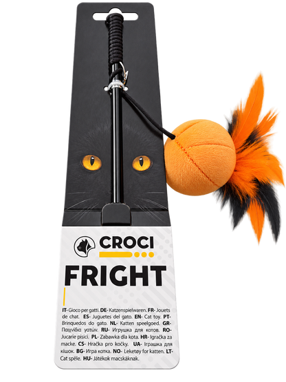 Halloween-Kürbis-Angelrute für Katzen