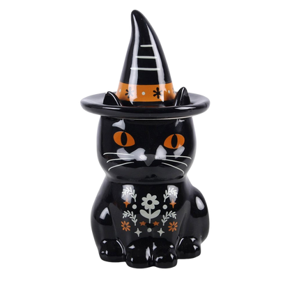 Bruciacapri in ceramica Gatto nero