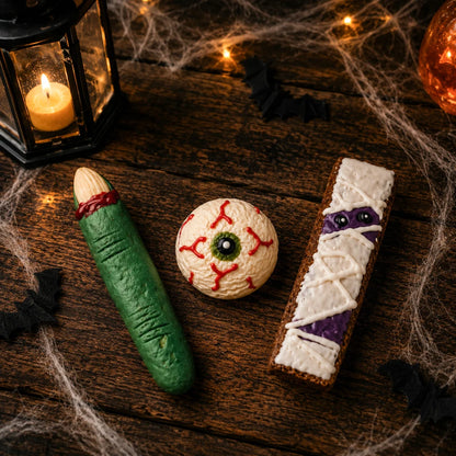 Caja de galletas de Halloween para perros