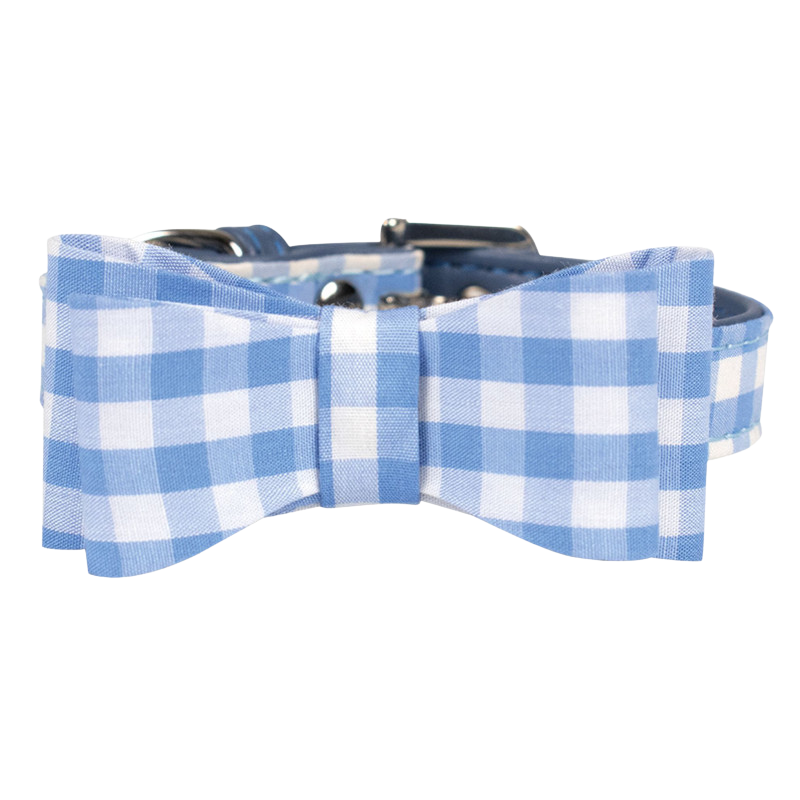 Collier Vichy avec nœud pour chiens