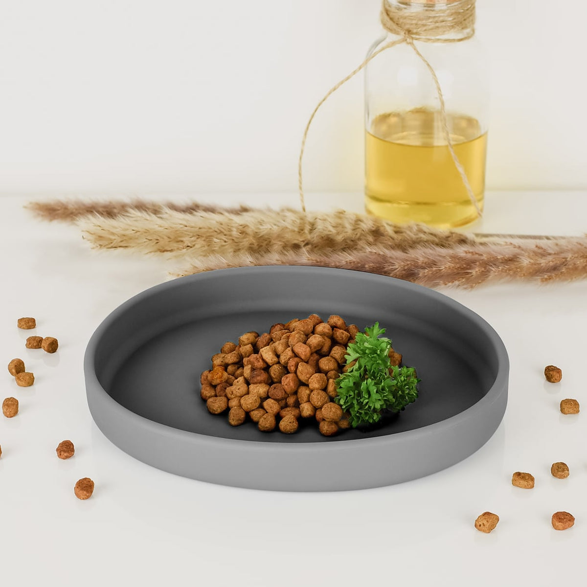 Tigela rasa de silicone