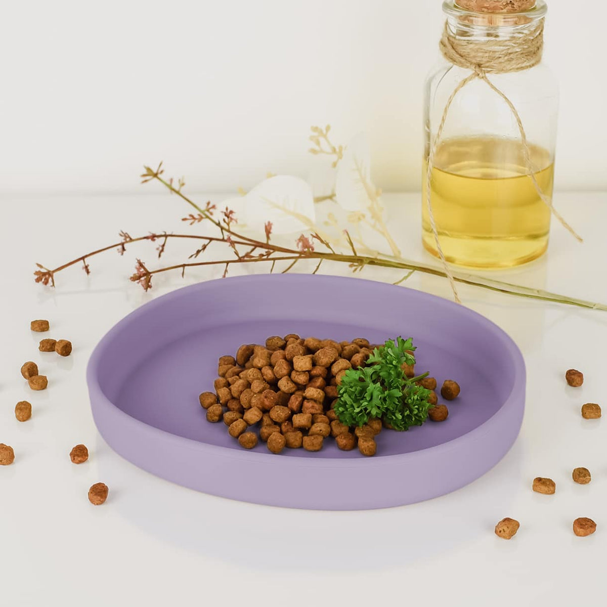 Tigela rasa de silicone