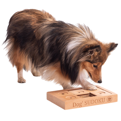 Juego de ingenio Sudoku avanzado de madera para perros pequeños y gatos