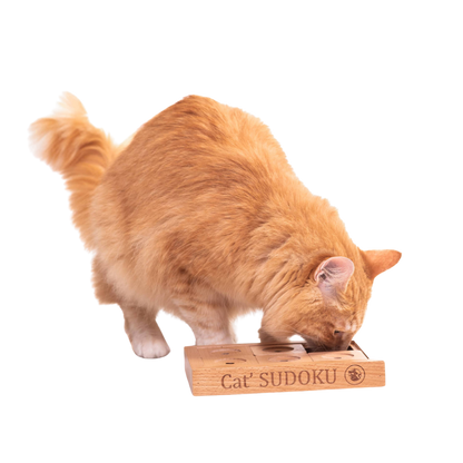 Juego de ingenio Sudoku avanzado de madera para perros pequeños y gatos