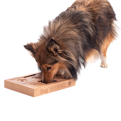 Juego de ingenio Sudoku avanzado de madera para perros pequeños y gatos