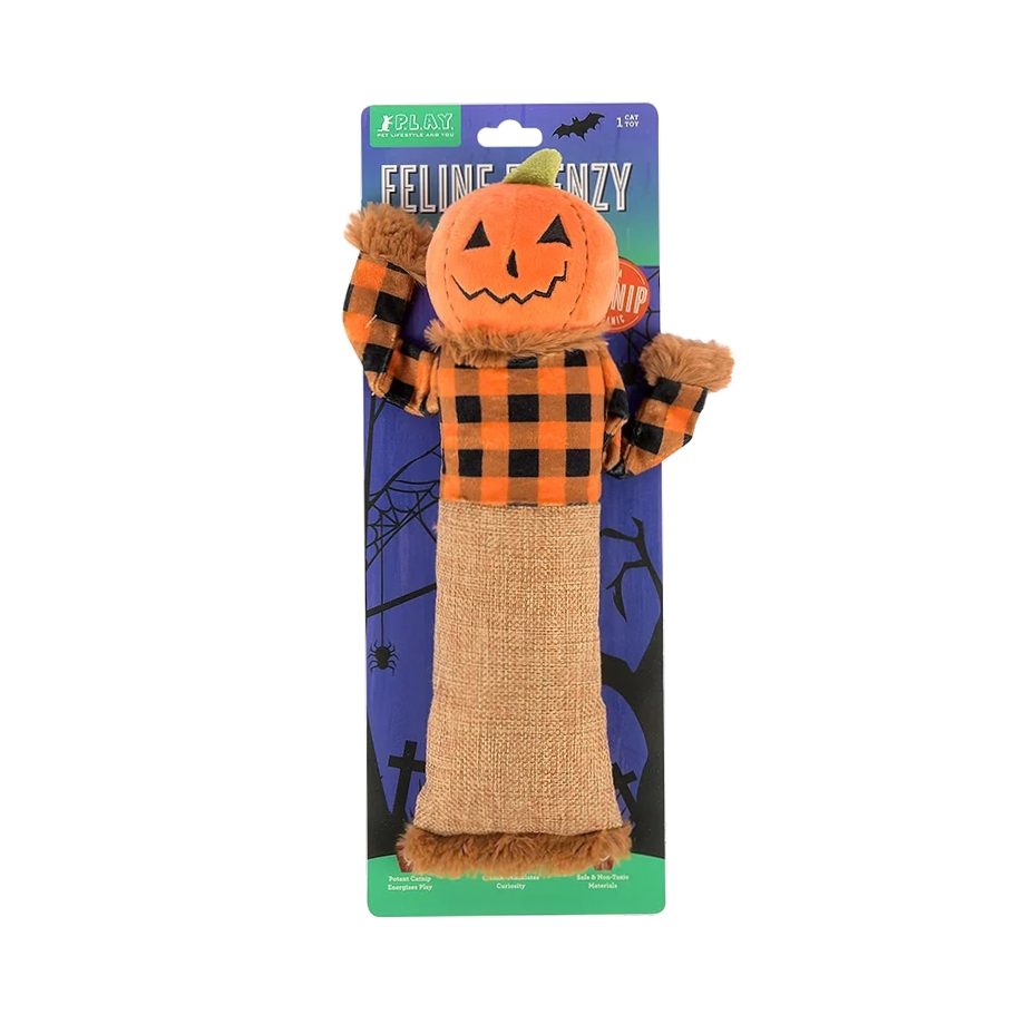 Halloween-Vogelscheuchen-Spielzeug mit Katzenminze für Katzen
