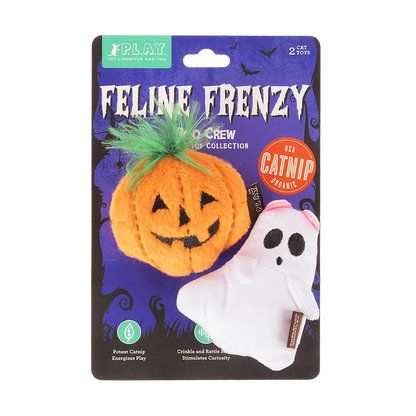 Lote de 2 juguetes de Halloween Boo Crew con hierba gatera para gatos