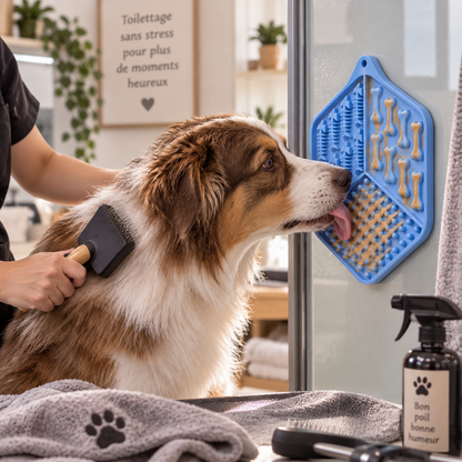 Leckmatte mit Saugnäpfen für Hunde