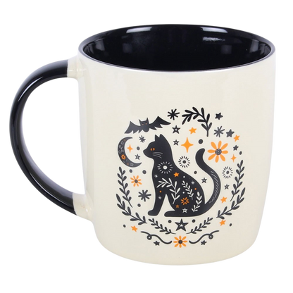 Caneca em cerâmica Gato preto