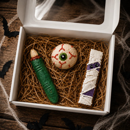 Caja de galletas de Halloween para perros