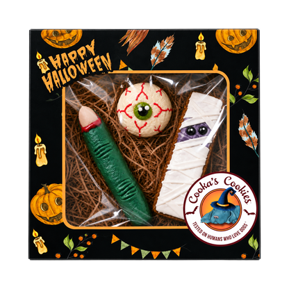 Caja de galletas de Halloween para perros
