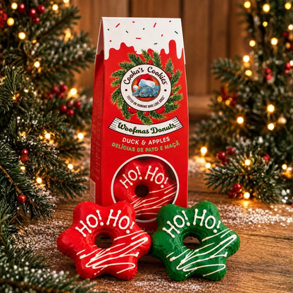 Weihnachtssternen-Donuts mit Ente und Truthahn für Hunde