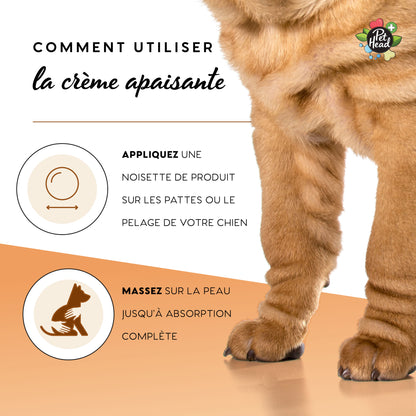 Creme calmante de aveia para cães